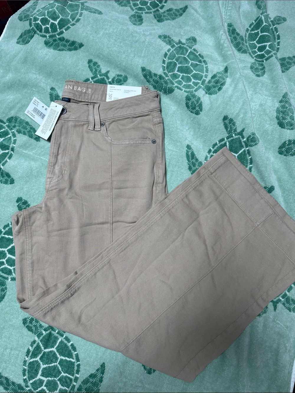 American Eagle Outfitters Women’s low rise, baggy wide leg stretch